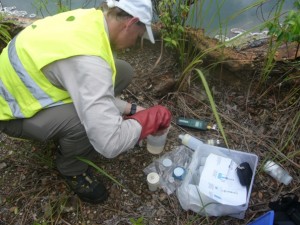 Water sampling, Sumatra 605